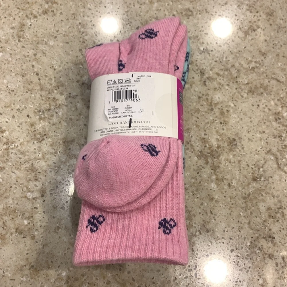 NWT Scotch & Soda 3-Pack Crew Socks Size Large